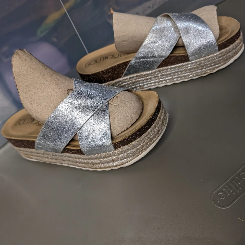 Boutique by Corky's Addison 8.5 silver cross strap 2